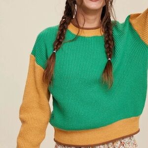 Listicle medium colorblock sweater